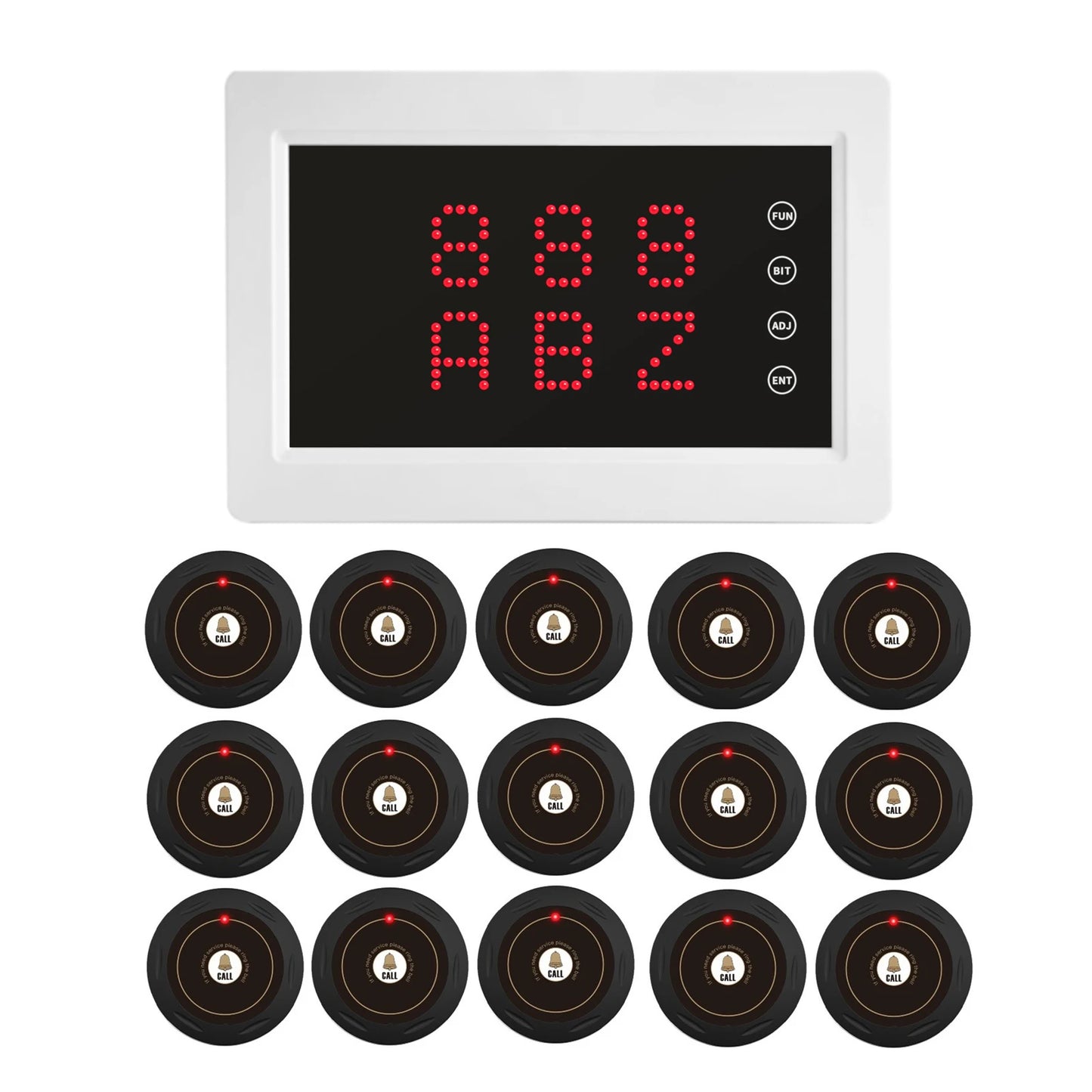 Wireless Calling System Restaurant Pager System Display + Calling Buttons for Restaurant Nursing Home Clinic Caregiver